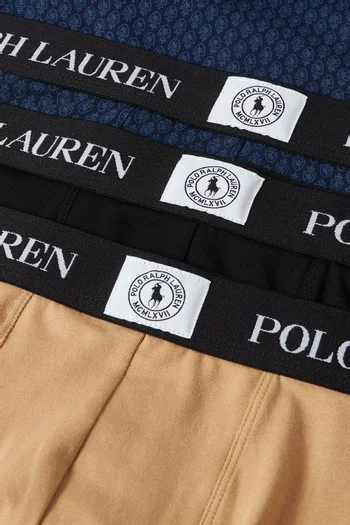 Logo Trunks in Stretch Cotton, Set of 3