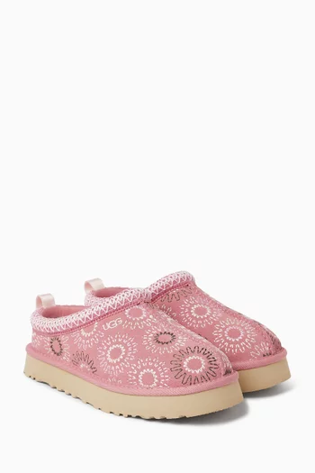 حذاء مفتوح تاز بتصميم بحياكة على شكل أشعة شمس شمواه