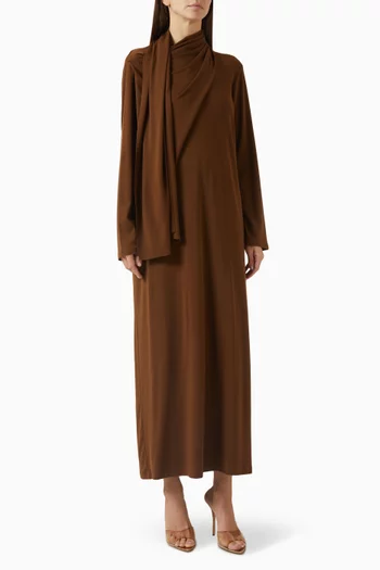 Scarf-detail Kaftan