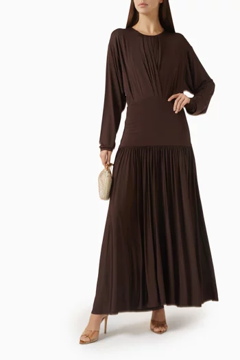 Batwing-sleeve Dress