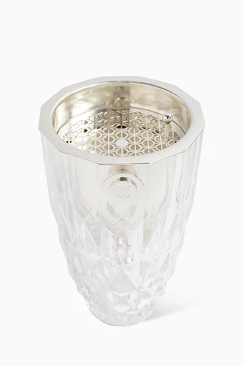 Touch Of Oud Crystal Burner - Clear Silver