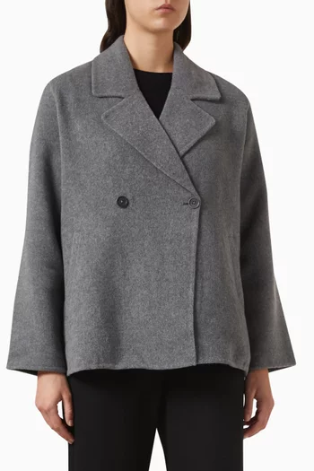 معطف كلاود قصير صوف بوجهين