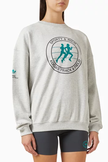 سويت شيرت أديداس× سبورتي اند ريتش