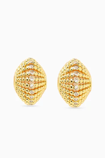 Ravi Nova Stud Earrings in 24kt Gold-plated Brass