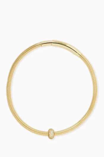 Serpent Necklace in 24kt Gold-plated Metal