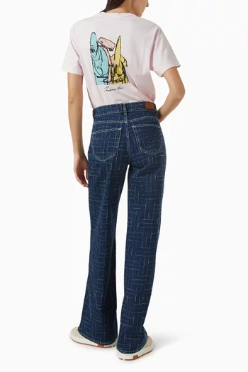 تي شيرت قطن جيرسيه كينزو × فوتورا 2000‏