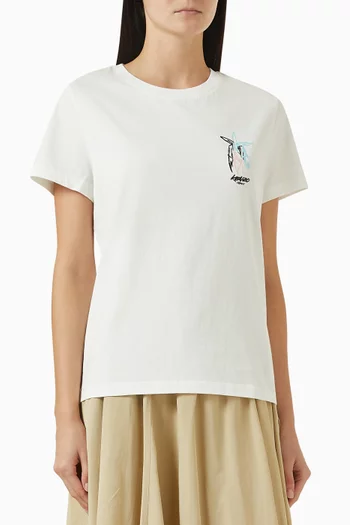 تي شيرت مطرز قطن جيرسيه كينزو × فوتورا 2000‏