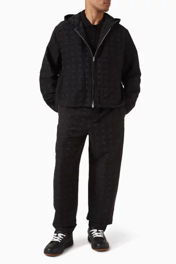 Weave Hooded Overshirt in Cotton