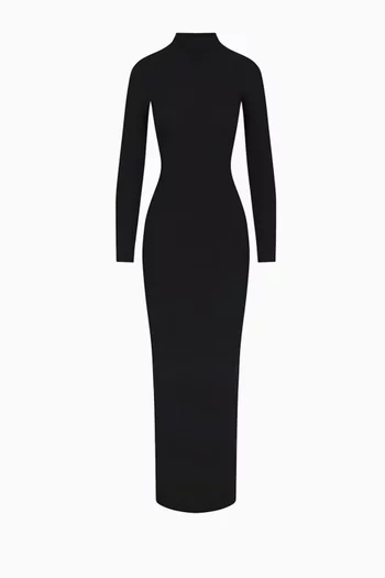 فستان طويل بياقة عالية سموذ لايرز