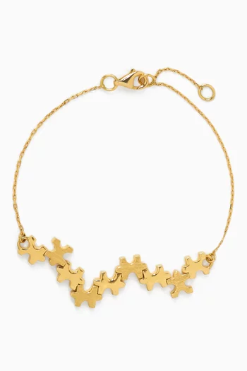 قلادة بتصميم هندسي ذهب عيار 18