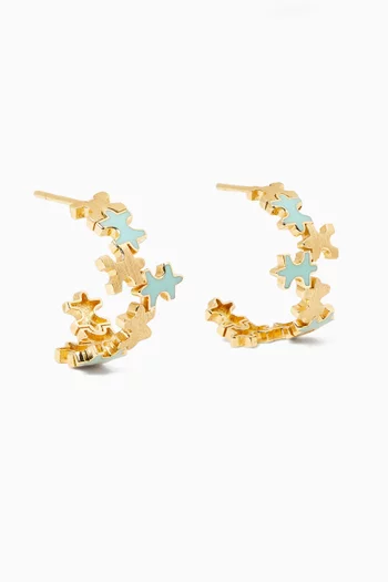 Geometric Earrings in 18kt Gold