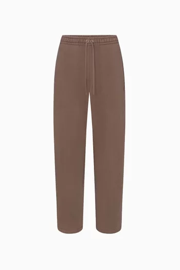 Straight-leg Pants in Cotton-fleece