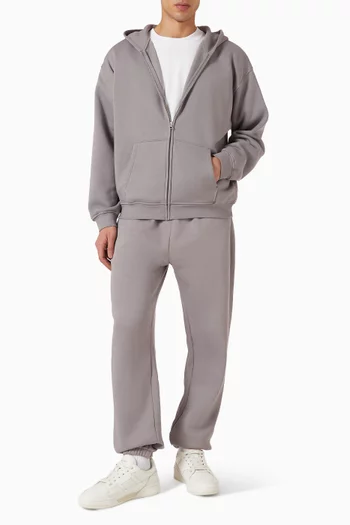Relaxed Zip Hoodie in Cotton-fleece