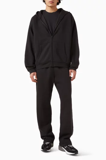 Relaxed Zip Hoodie in Cotton-fleece