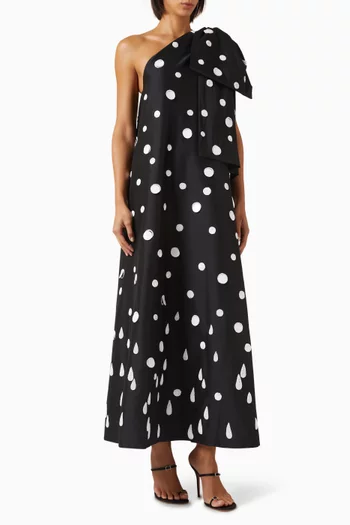 Winnie One-shoulder Dress in Taffeta