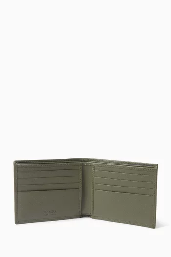 Logo Wallet in Saffiano Leather