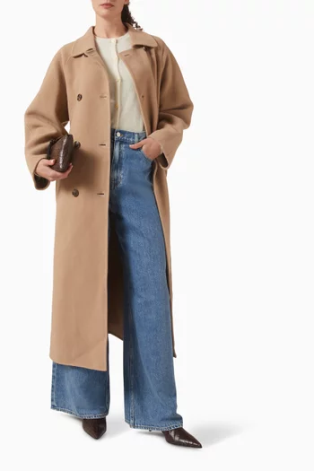 Double-breasted Coat in Wool Blend