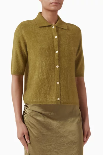 Brushed Button-up Cardigan