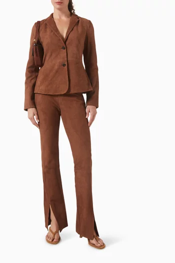 Single-breasted Blazer in Suede