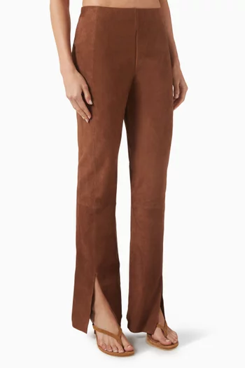 Slim-fit Pants in Suede