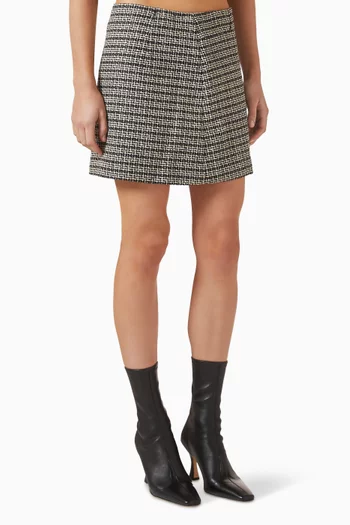 Western Pocket Mini Skirt in Tweed