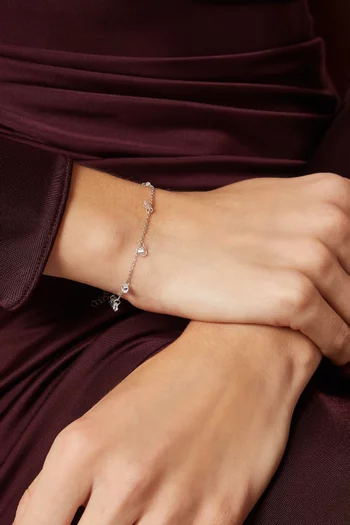 سوار بتصميم سلسلة مزينة بحلي فضة إسترلينية