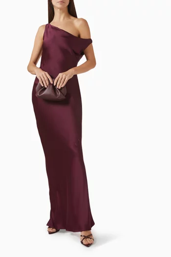 Maria Drop-shoulder Gown in Satin