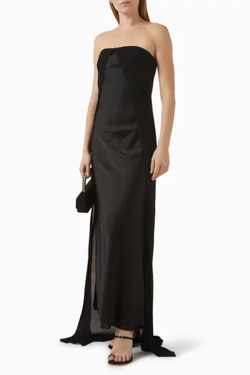 فستان سهرة ايفي بلا حمالات