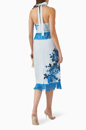 Tilly Fringe Top in Linen Blend