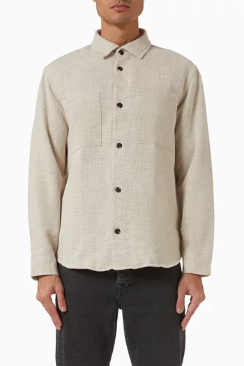 Regular Fit Shirt in Linen-blend