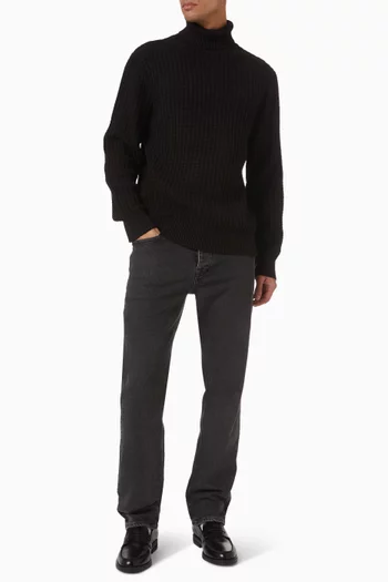 Structure Roll Neck Sweater in Organic Cotton
