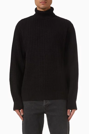 Structure Roll Neck Sweater in Organic Cotton