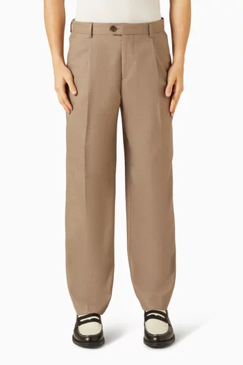 Loose Fit Pants in Wool-blend