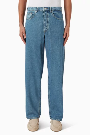 Light Wash Wide-leg Jeans in Denim