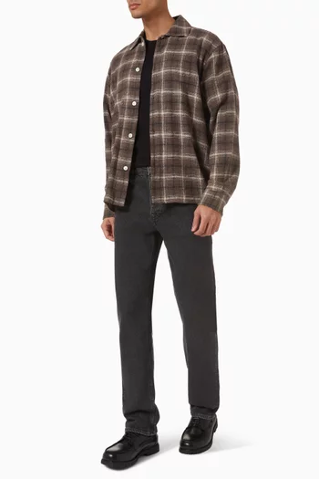 Checked Overshirt in Cotton