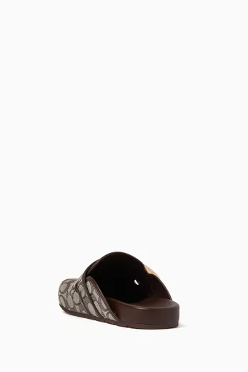 Archival Buckle Clogs in Signature Jacquard