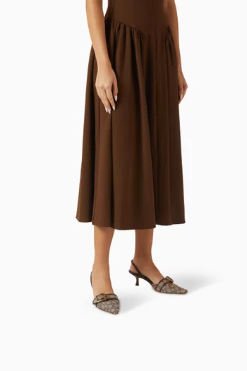 Margot 55 Slingback Pumps in Crystal Signature Jacquard