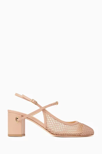 Mattia 65 Slingback Pumps in Mesh