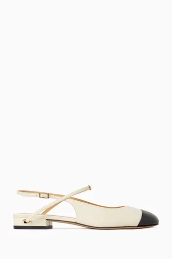 Mattia Slingback Flats in Leather