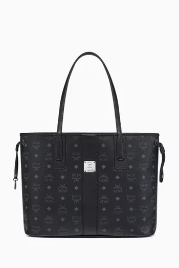 حقيبة يد ليز متوسطة بوجهين قنب بنقشة فيزيتوس وشعار الماركة