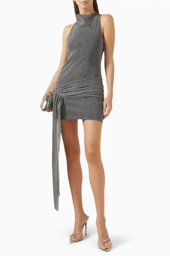 Asta Draped Mini Dress in Knit