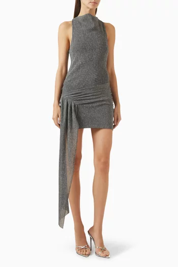 Asta Draped Mini Dress in Knit