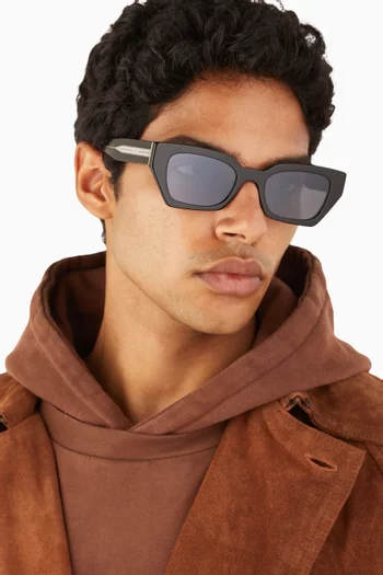 نظارة شمسية لونا بإطار مربع أسيتات