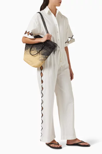 Ellis Cut-out Pants in Cotton Blend