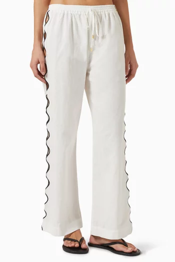 Ellis Cut-out Pants in Cotton Blend