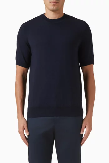 Crewneck T-shirt in Knit