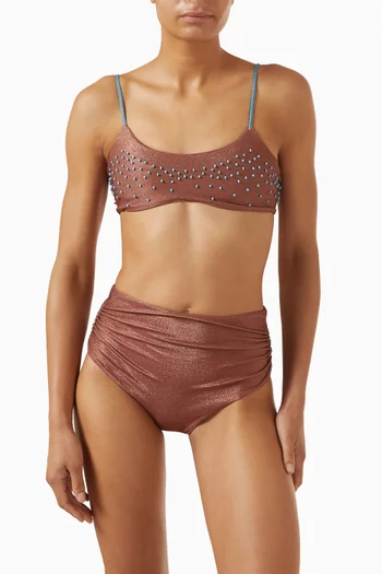 قطعة بيكيني علوية مافي مطرزة بالحرز