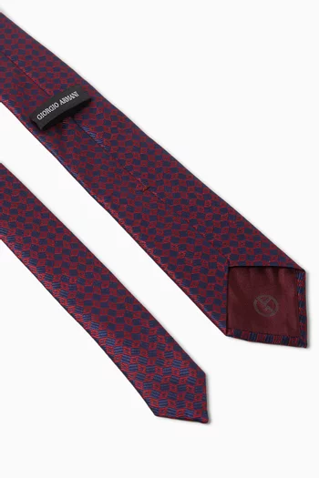 Rhombus Print Tie in Silk
