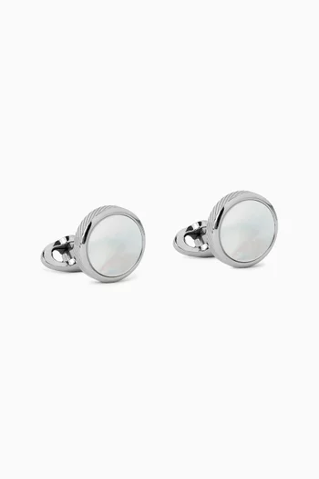 Inlay Cufflinks in Sterling Silver