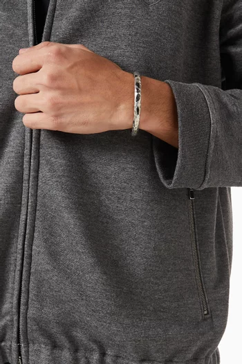 Contrasting Inserts Cuff Bracelet